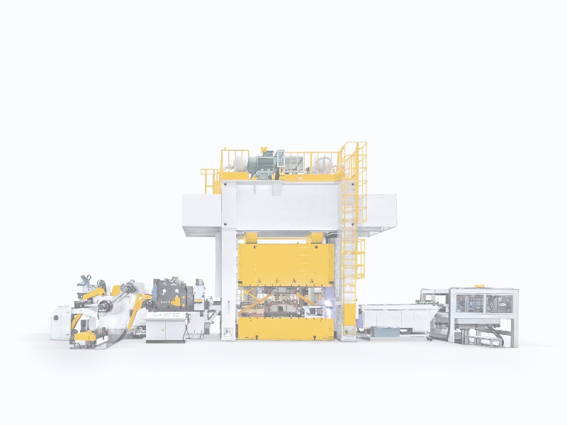 精準衝壓與落料線聯動體係： 三合一绿巨人官网入口衝床與堆垛係統的卓越協同